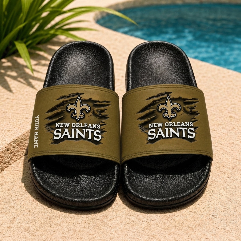 PREMIUM NFL X NO EXCLUSIVE Unisex Slippers Custom Name For Summer Time
