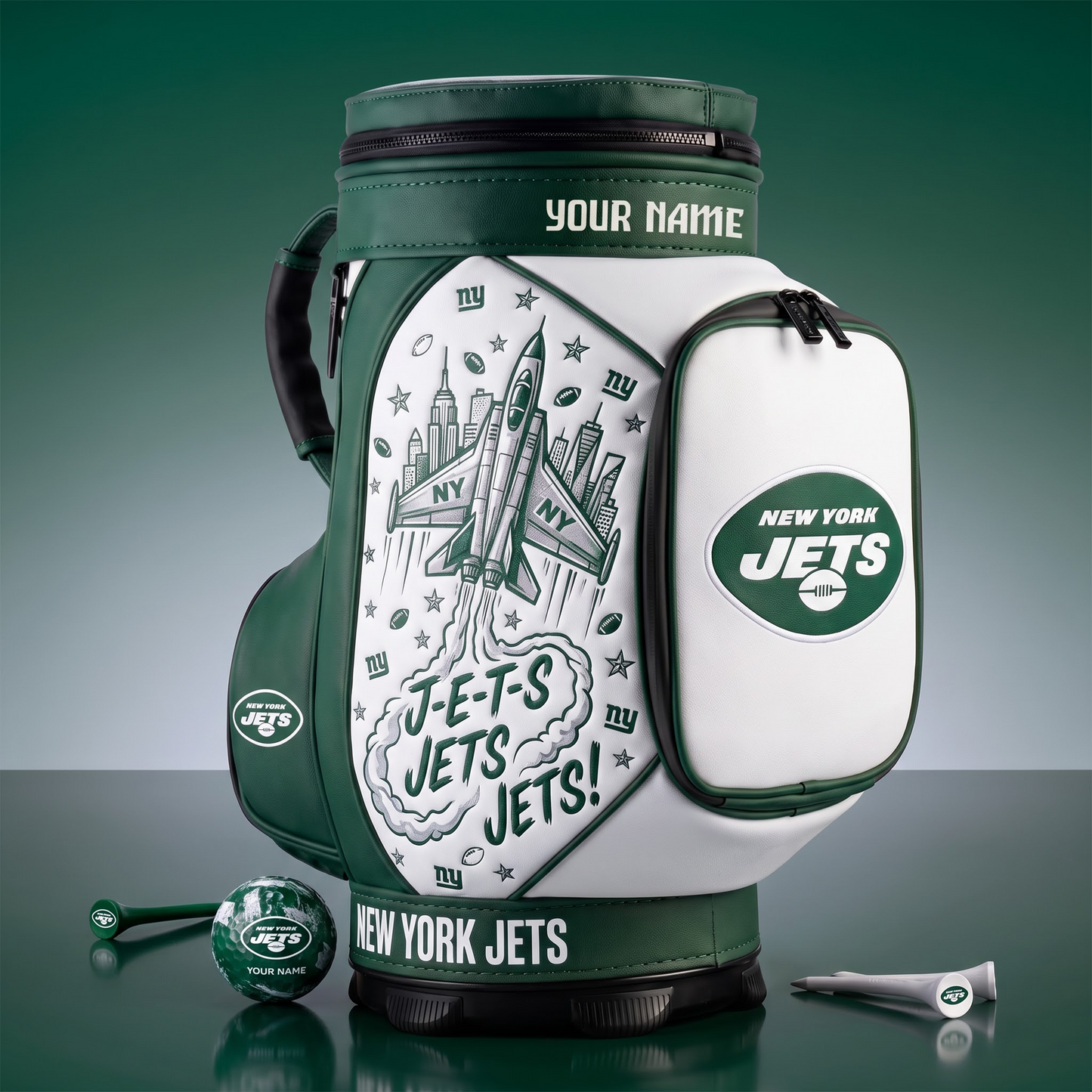 PREMIUM NFL X NYJ EXCLUSIVE PERSONALIZED CADDY COOLER LIMITED EDITION