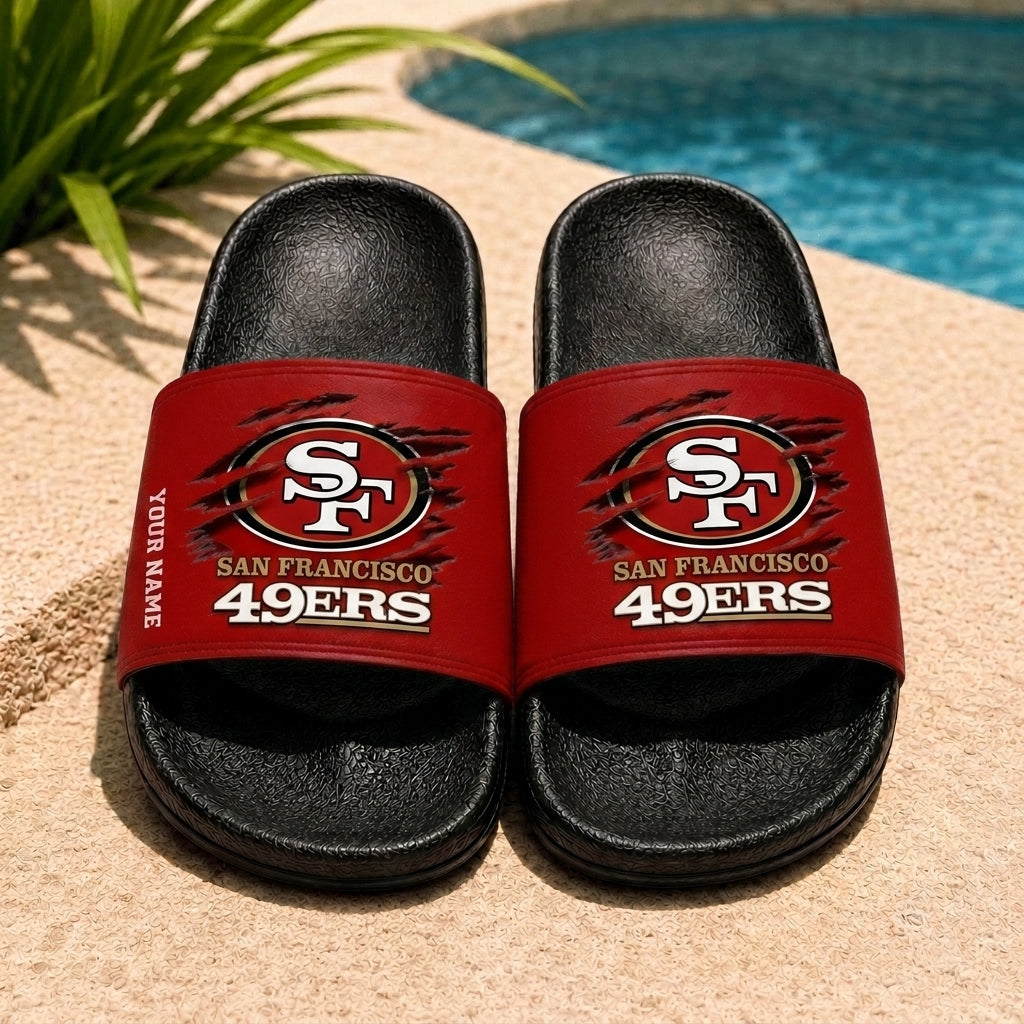PREMIUM NFL X SF EXCLUSIVE Unisex Slippers Custom Name For Summer Time