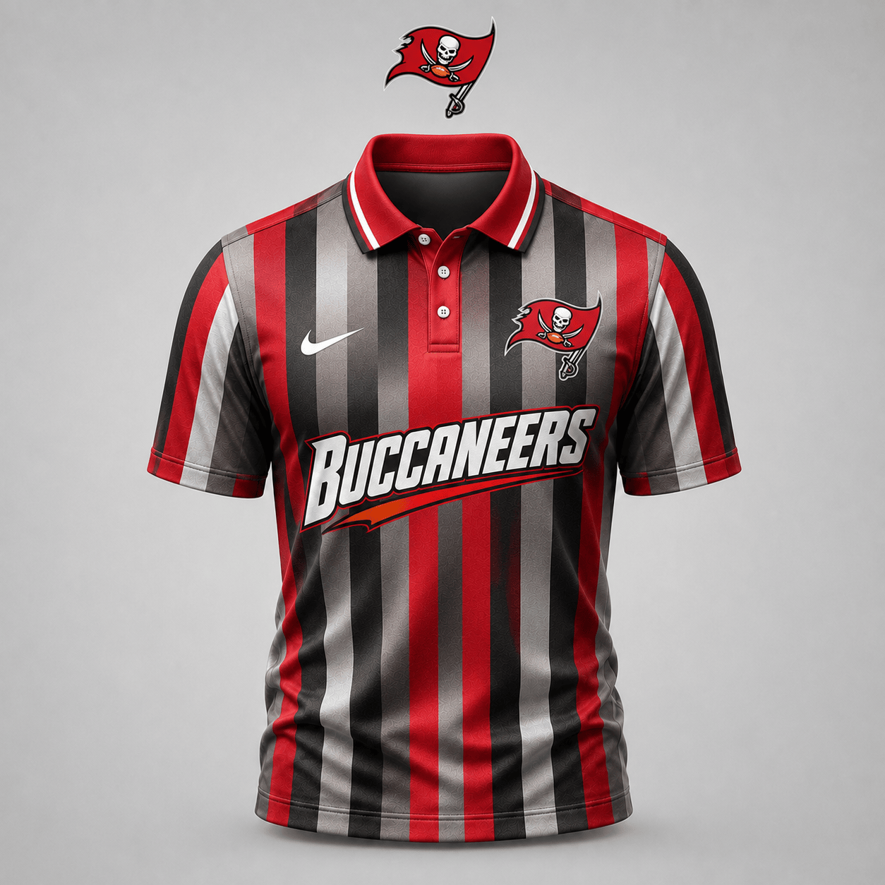 PREMIUM NFL X TB EXCLUSIVE Polo Shirt For Men Football Fans Loving Vertical Stripes