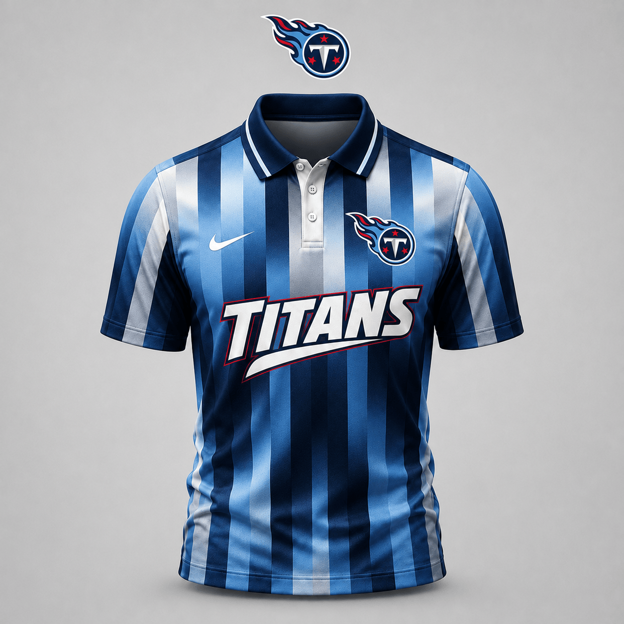 PREMIUM NFL X TEN EXCLUSIVE Polo Shirt For Men Football Fans Loving Vertical Stripes