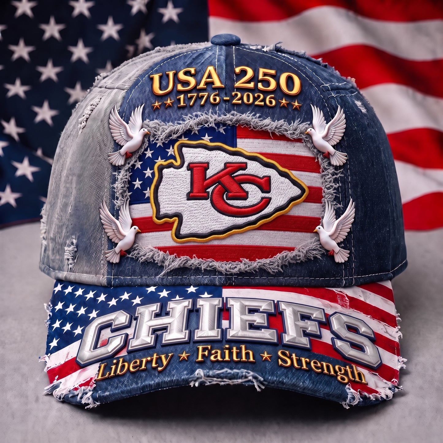 PREMIUM NFL x KCC 250 Years Anniversary Of Freedom Cap V5