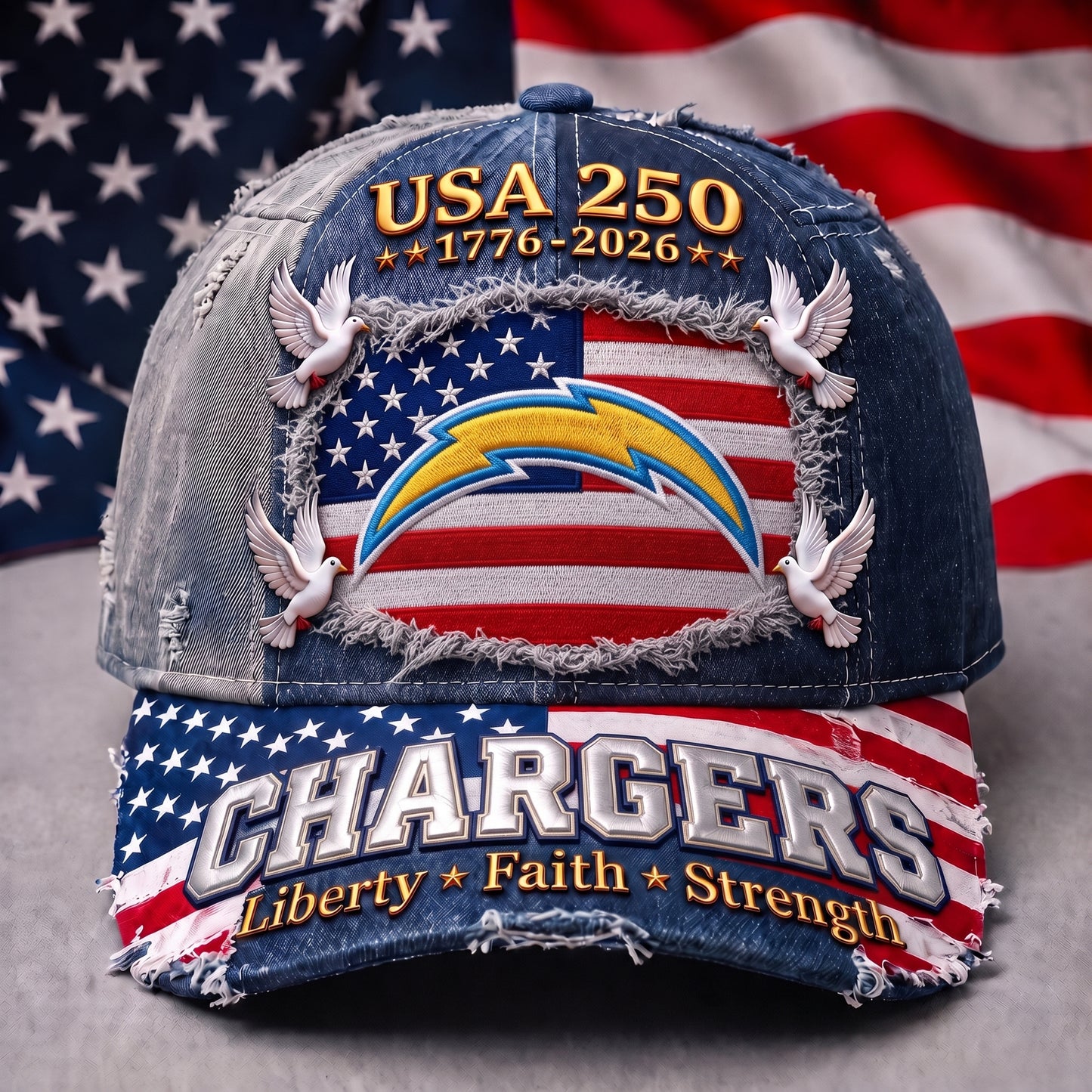 PREMIUM NFL x LAC 250 Years Anniversary Of Freedom Cap V5