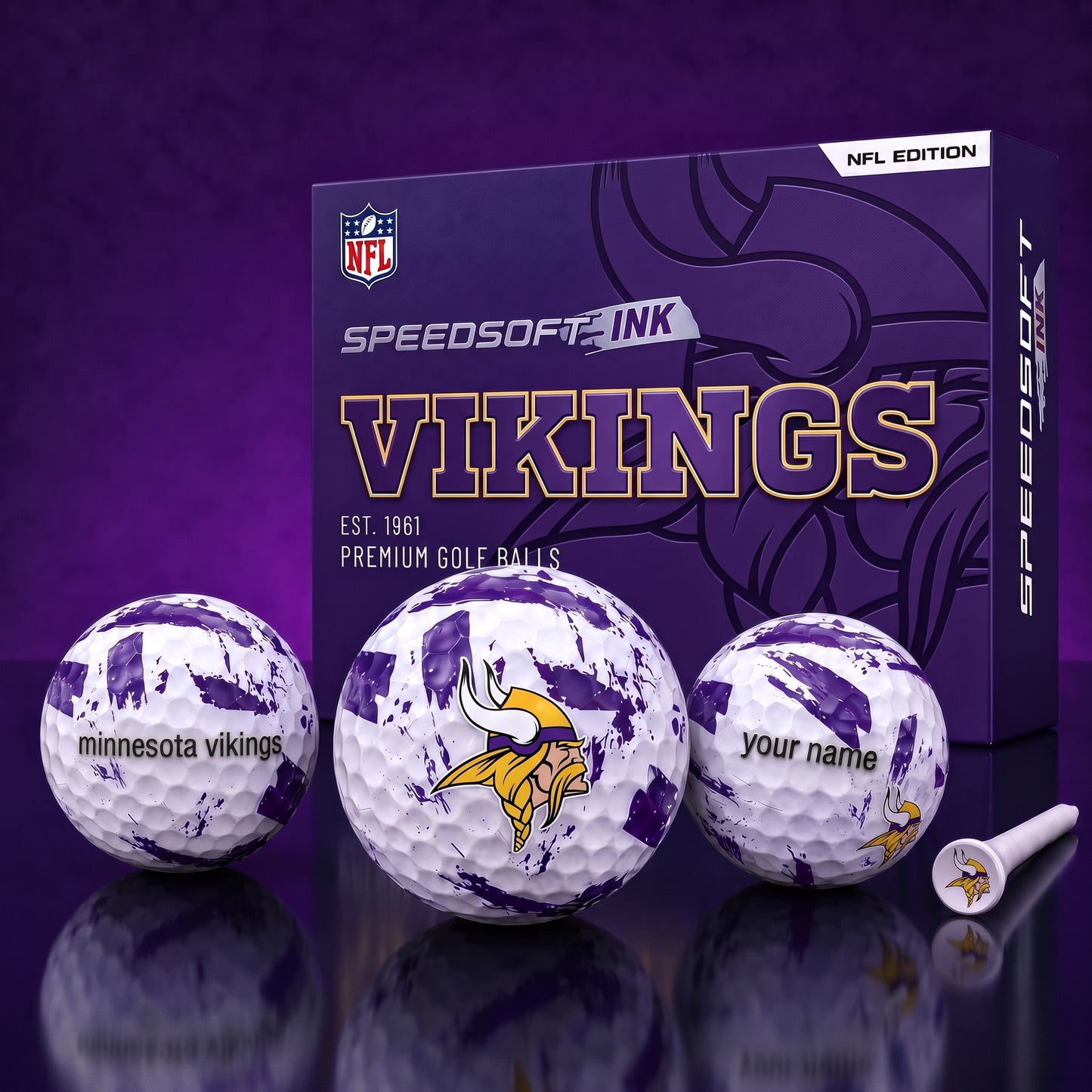 PREMIUM NFL x MV EXCLUSIVE Speedsoft Ink Golf Balls Set Limited Editions V2