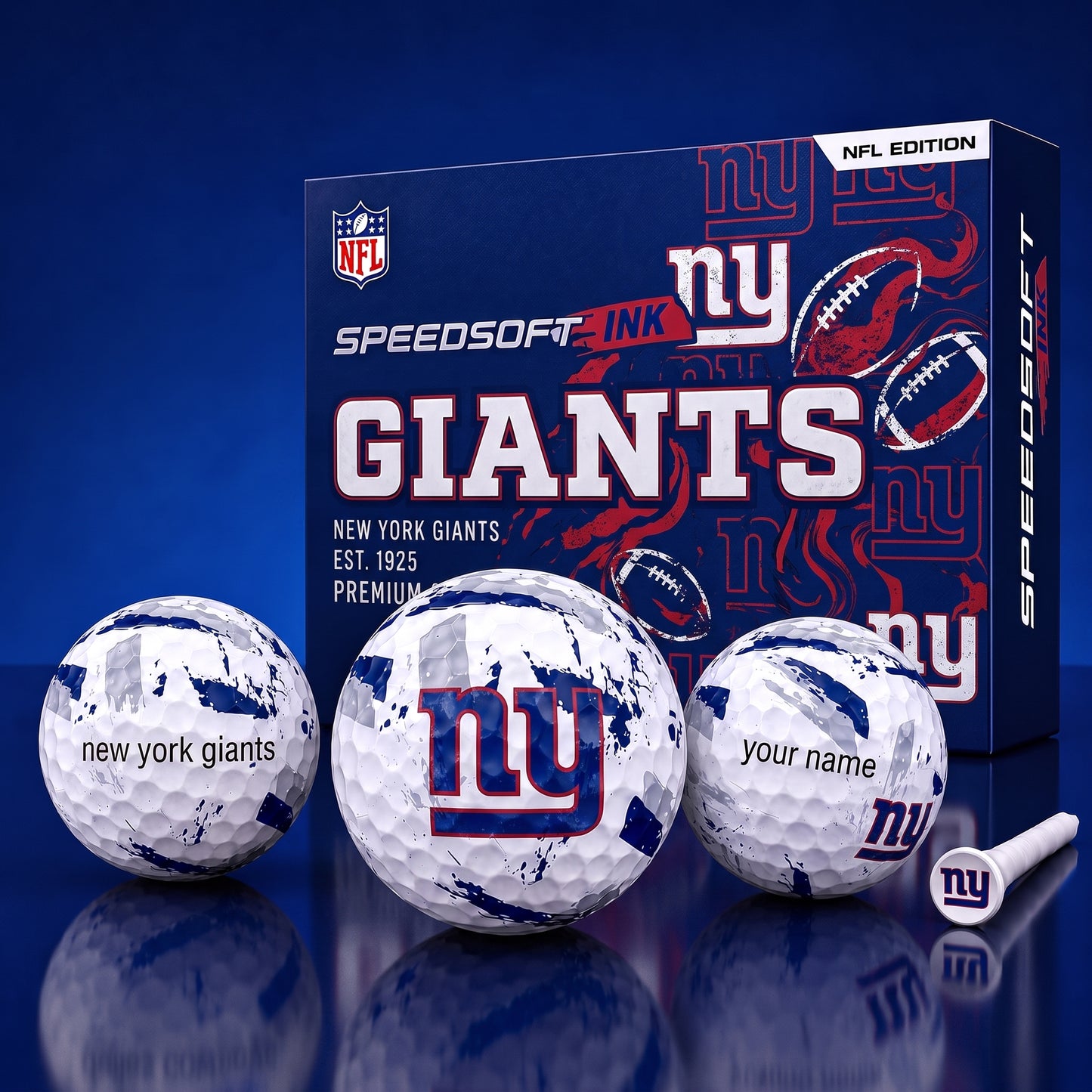 PREMIUM NFL x NYG EXCLUSIVE Speedsoft Ink Golf Balls Set Limited Editions V2