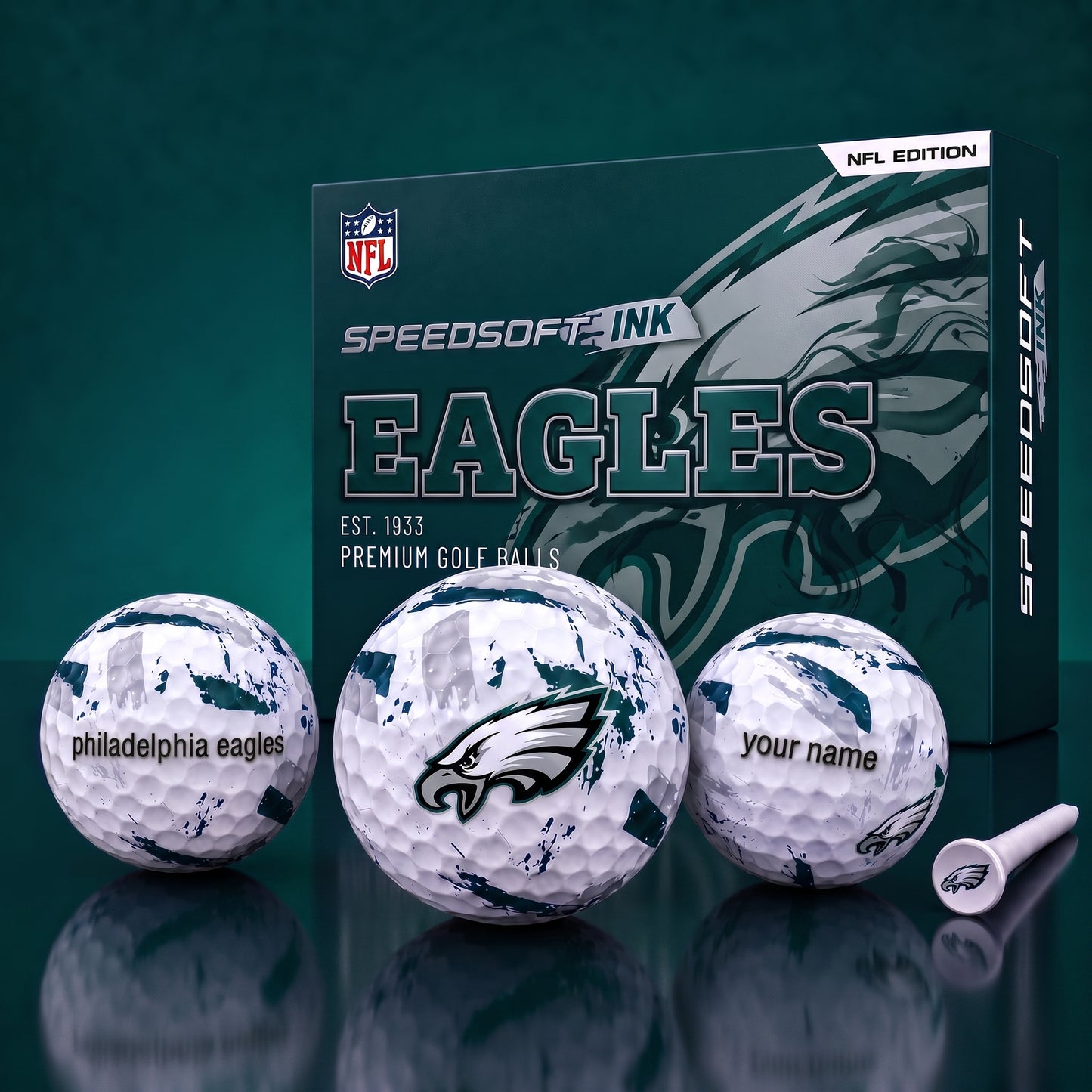 PREMIUM NFL x PE EXCLUSIVE Speedsoft Ink Golf Balls Set Limited Editions V2