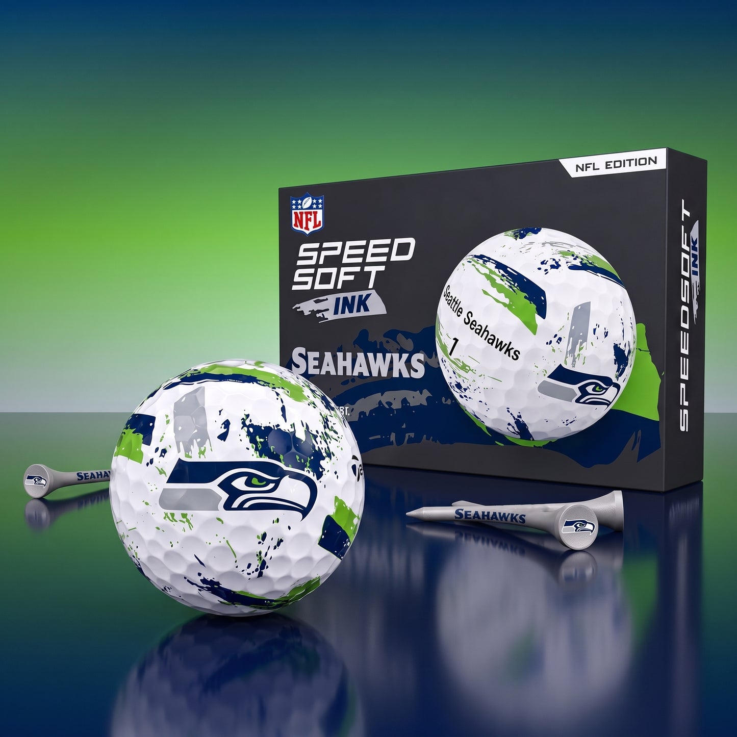PREMIUM NFL x SS EXCLUSIVE Speedsoft Ink Golf Balls Set Limited Editions