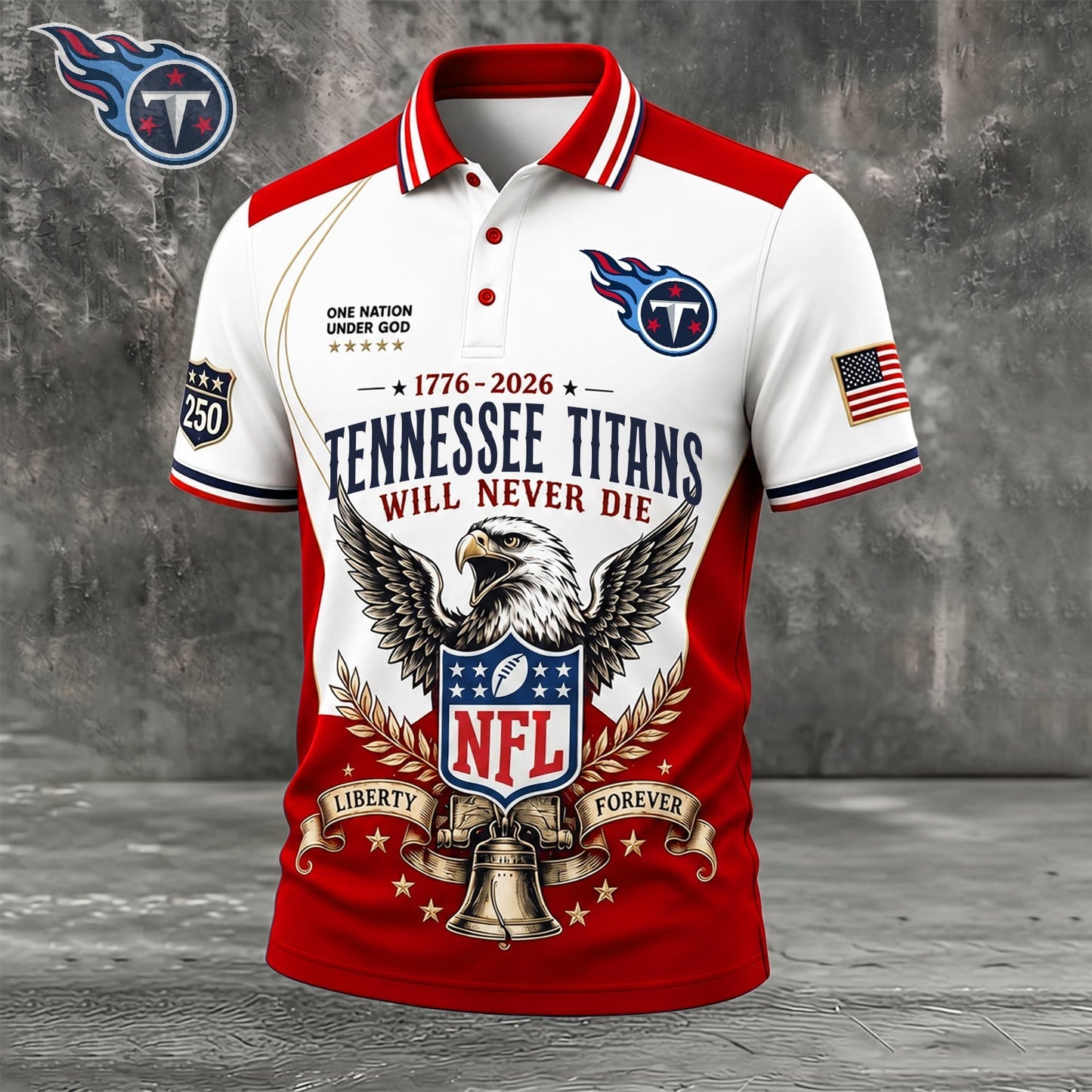 PREMIUM NFL x TEN EXCLUSIVE 250 Years Anniversary Of Freedom POLO SHIRT 290626