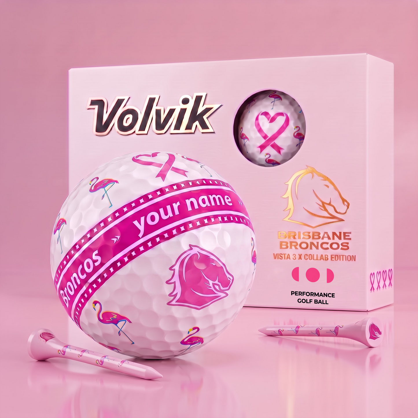 PREMIUM NRL X BB EXCLUSIVE PERSONALIZED VOLVIK GOLF BALL SET LIMITED EDTION