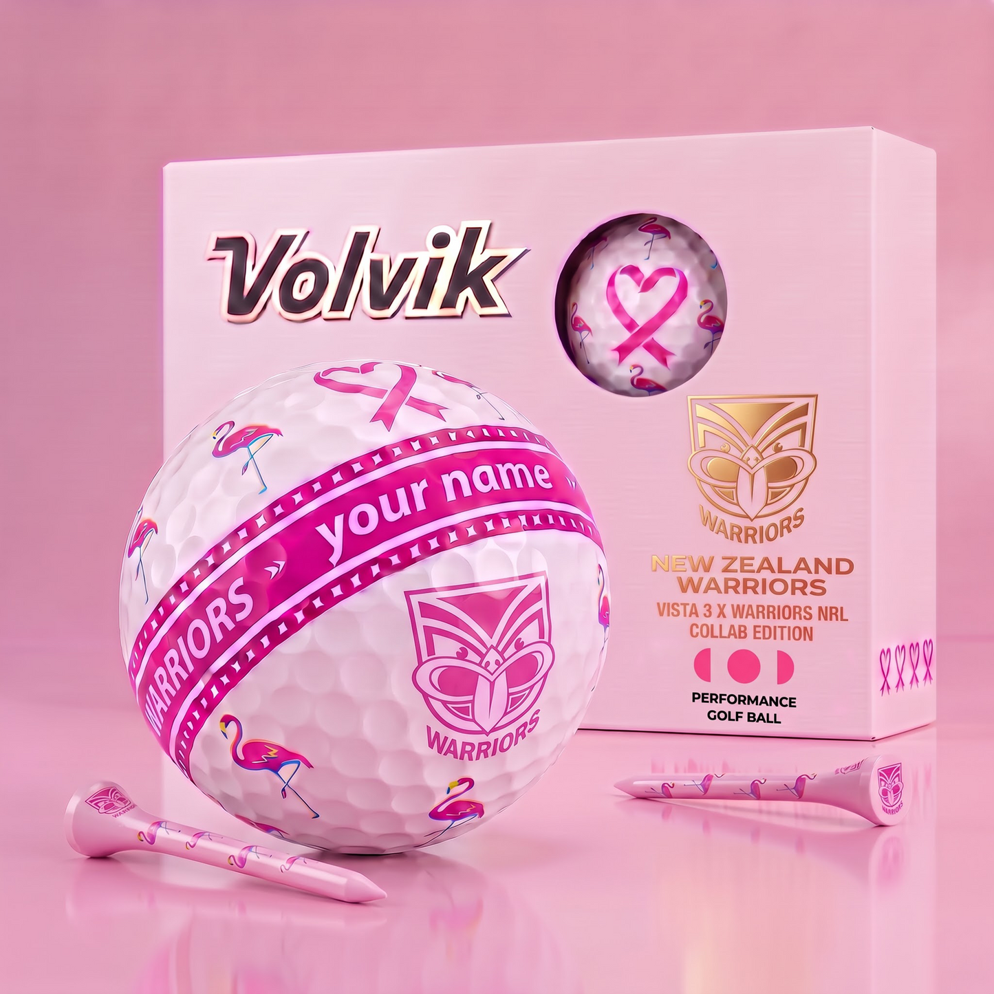 PREMIUM NRL X WAR EXCLUSIVE PERSONALIZED VOLVIK GOLF BALL SET LIMITED EDTION.