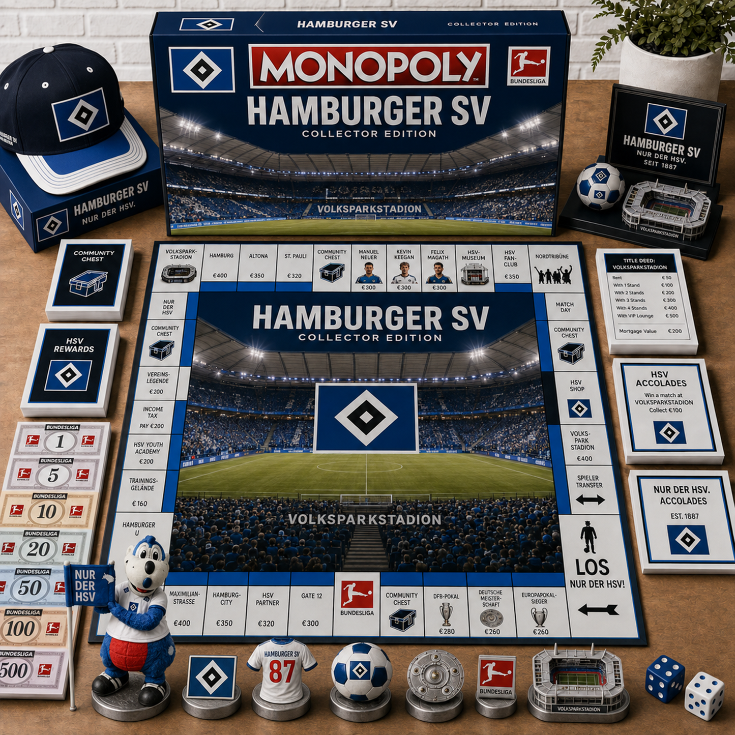 Premium Bundesliga HSV Monopoly Collector’s Edition Board Game
