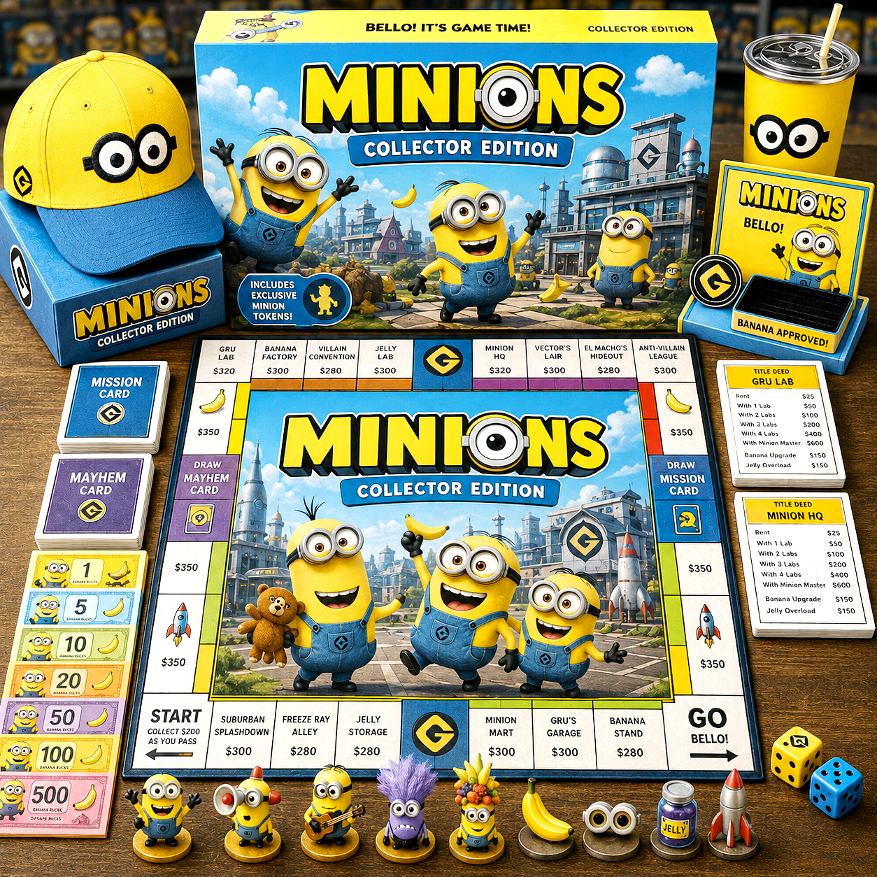 Premium Cartoon MINION Monopoly Collector’s Edition Board Game