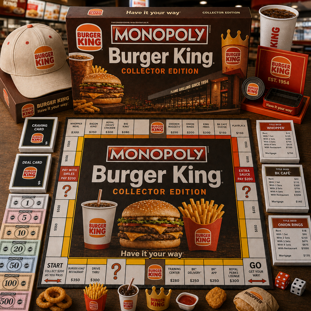 Premium Fast-Food Chains BUGER Monopoly Collector’s Edition Board Game