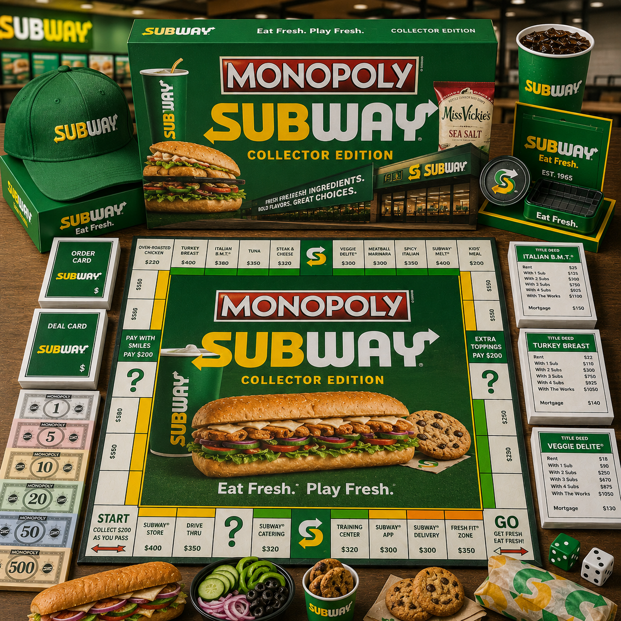 Premium Fast-Food Chains SUW Monopoly Collector’s Edition Board Game