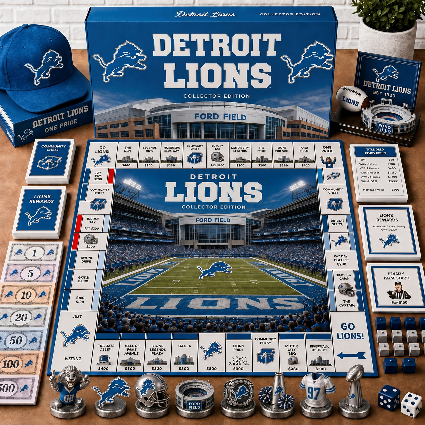 Premium NFL DET Collector’s Edition Board Game