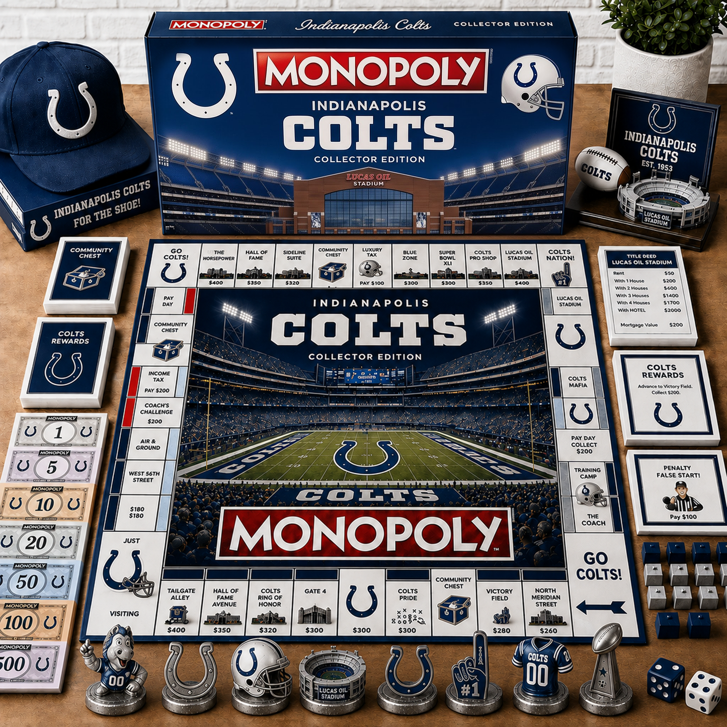 Premium NFL IND Monopoly Collector Edition Board Game