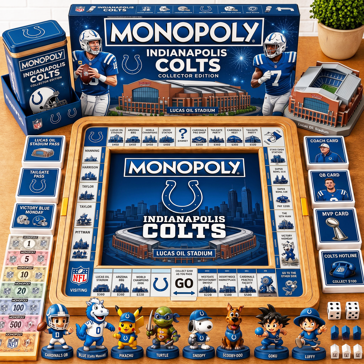 Premium NFL IND Nest Monopoly Collector’s Edition Board Game V4