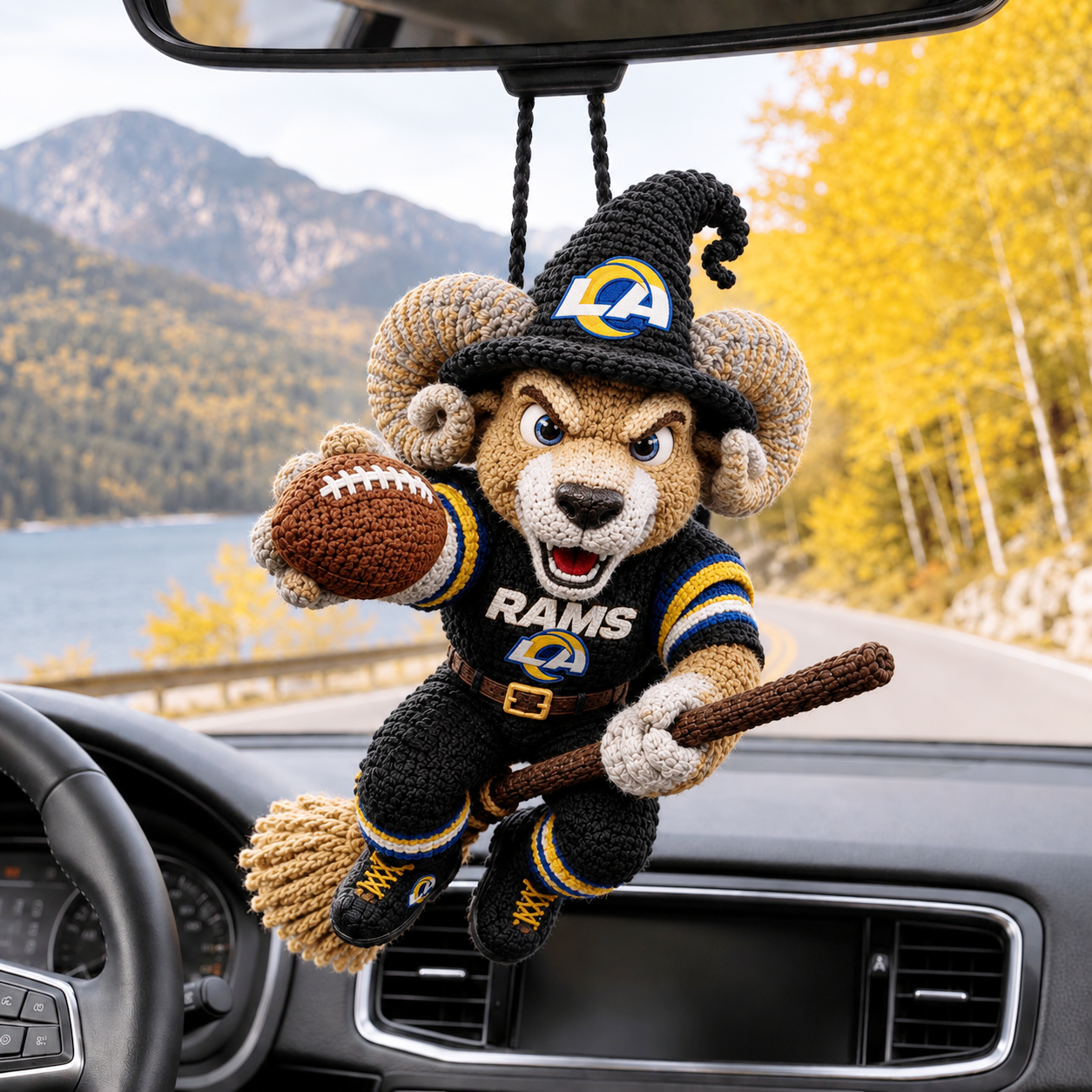 Premium NFL LAR Halloween Mascot Car Ornament