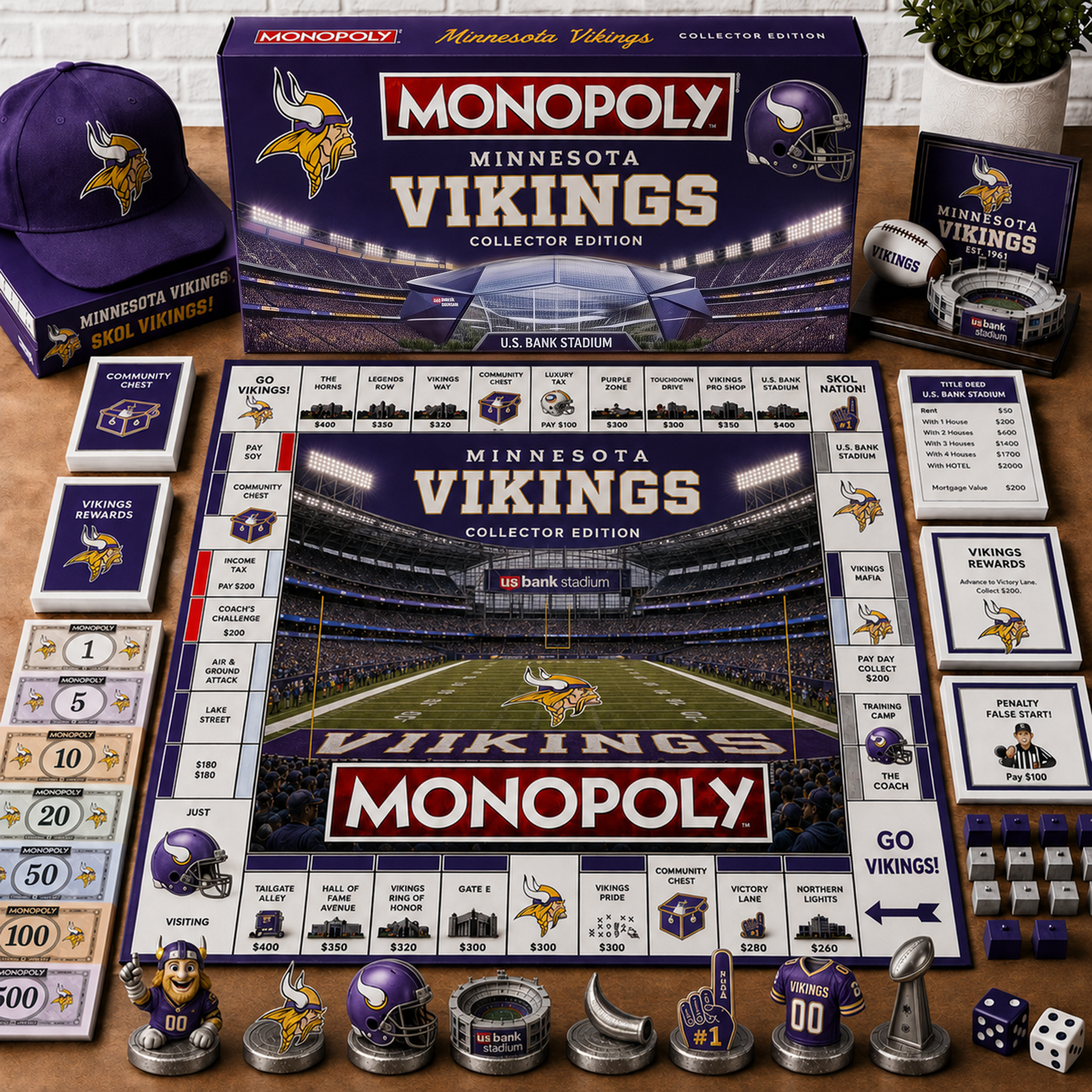 Premium NFL MIN Monopoly Collector Edition Board Game