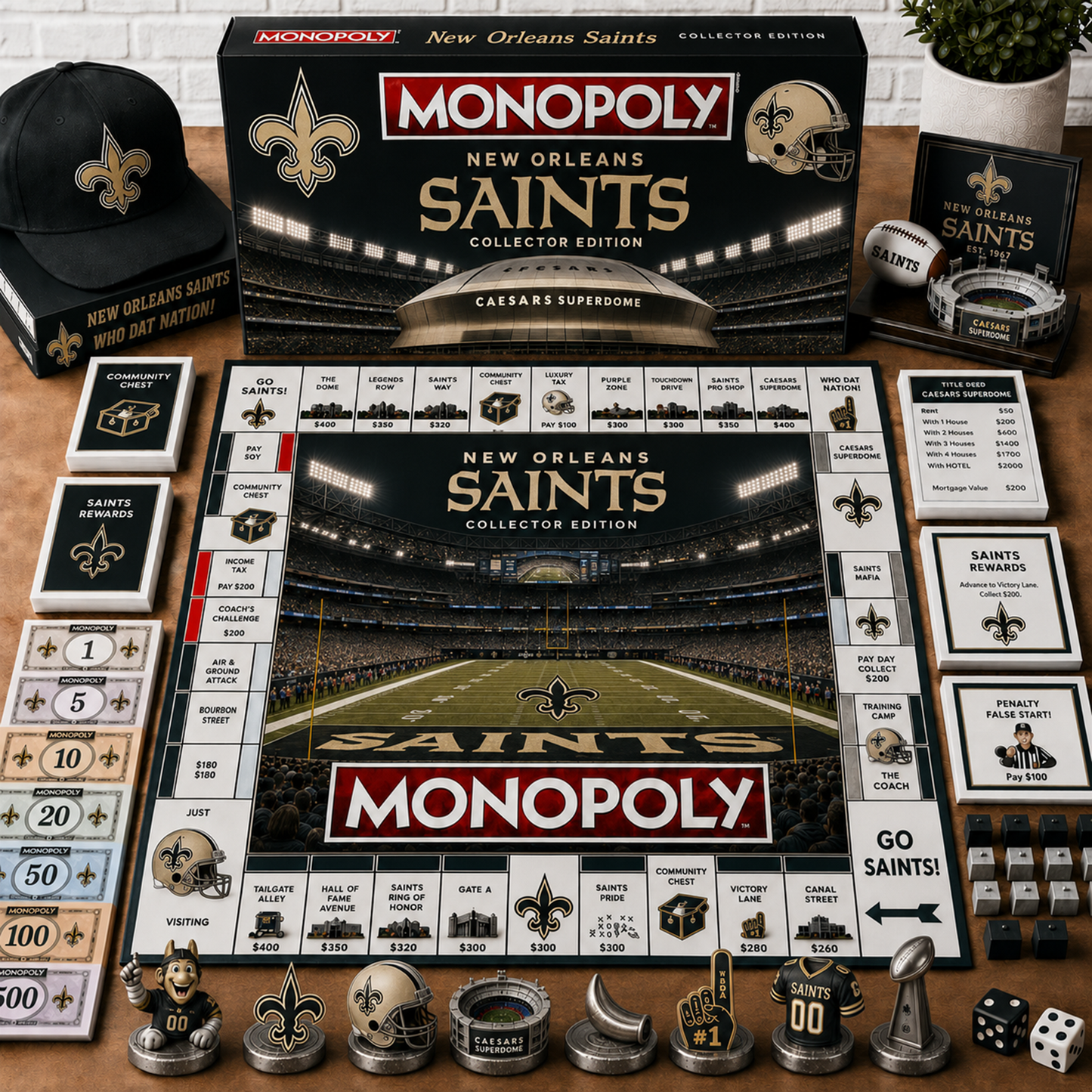 Premium NFL NO Monopoly Collector Edition Board Game
