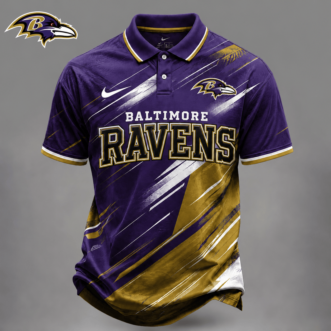 Premium NFL X BAL EXCLUSIVE Bold Stripe Polo Shirt