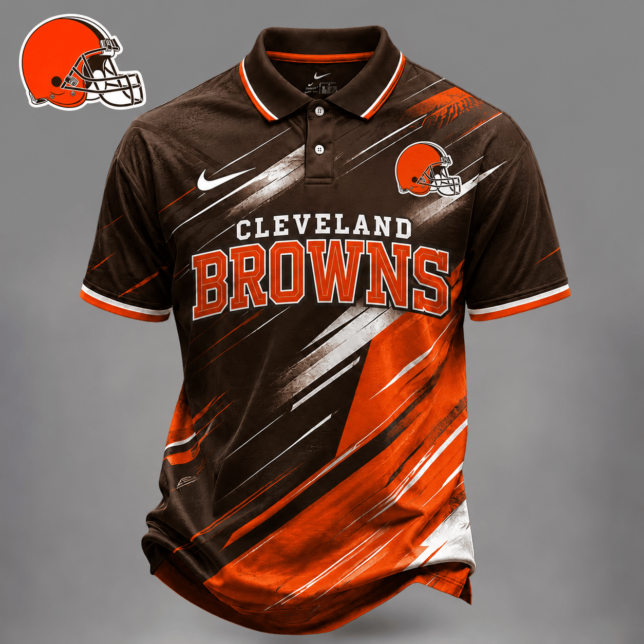 Premium NFL X CLE EXCLUSIVE Bold Stripe Polo Shirt