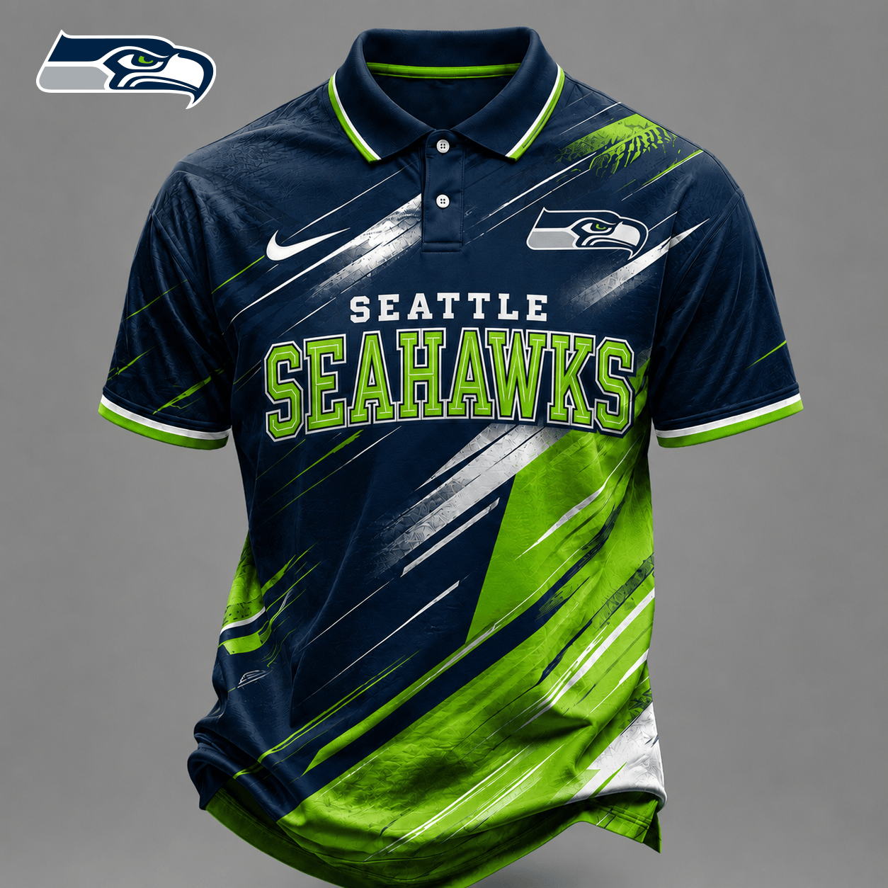 Premium NFL X SEA EXCLUSIVE Bold Stripe Polo Shirt