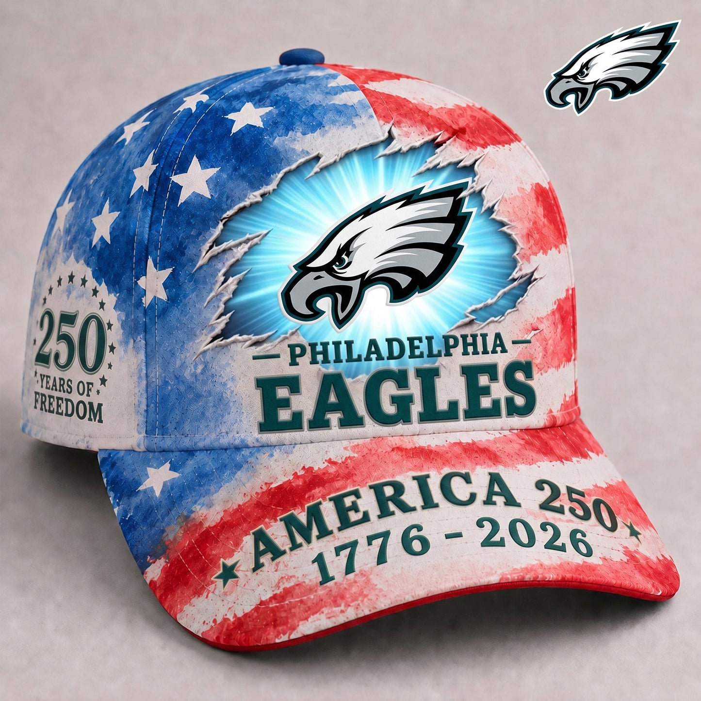 Premium NFL x PHI EXCLUSIVE 250 Years Anniversary Of Freedom Cap 270626