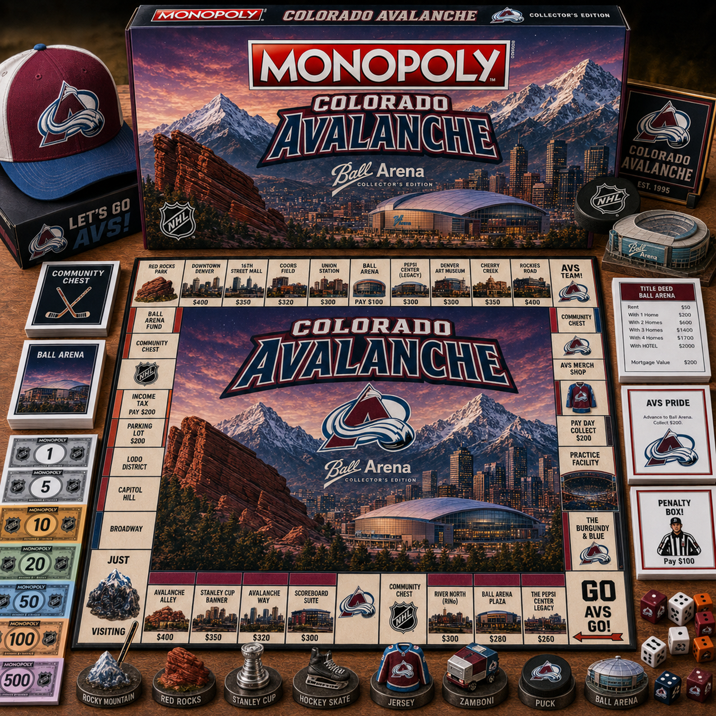 Premium NHL COL Legacy Monopoly Collector’s Edition Board Game V2 NMD 150826 TTV