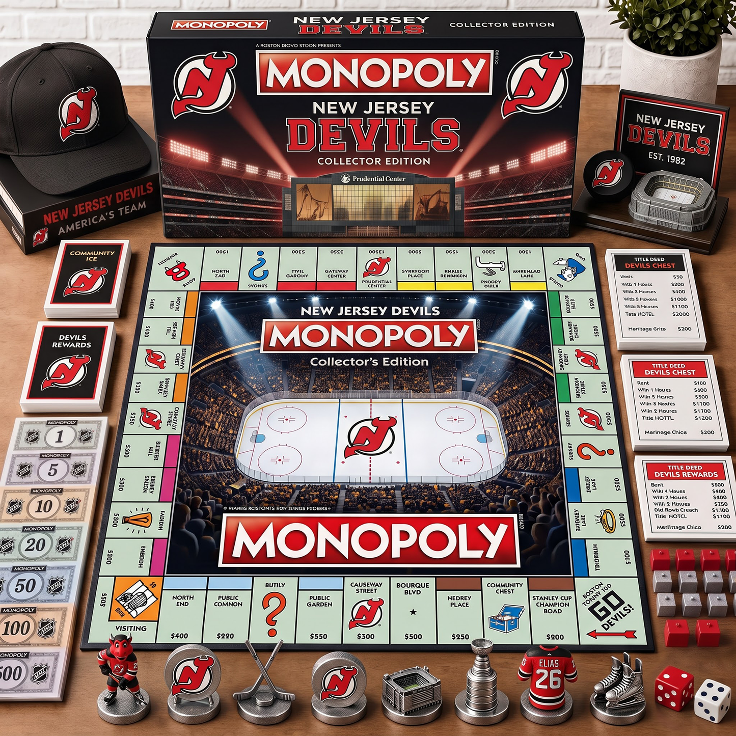Premium NHL NJD Monopoly Collector’s Edition Board Game