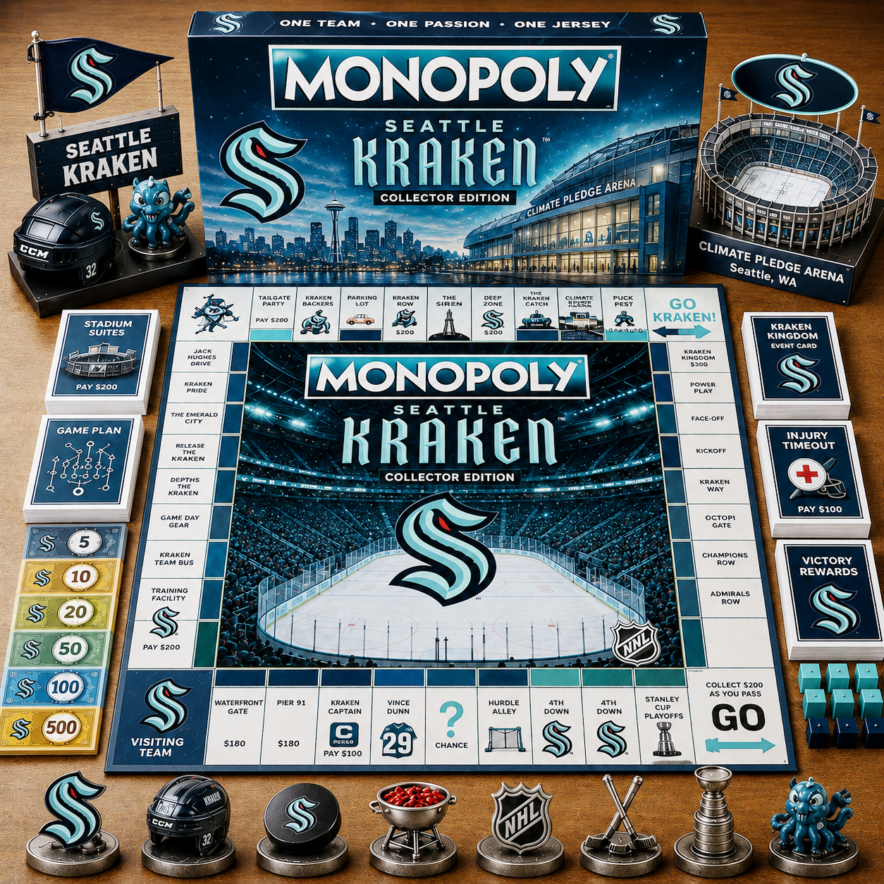 Premium NHL SK Game Night Monopoly Collector’s Edition Board Game V5