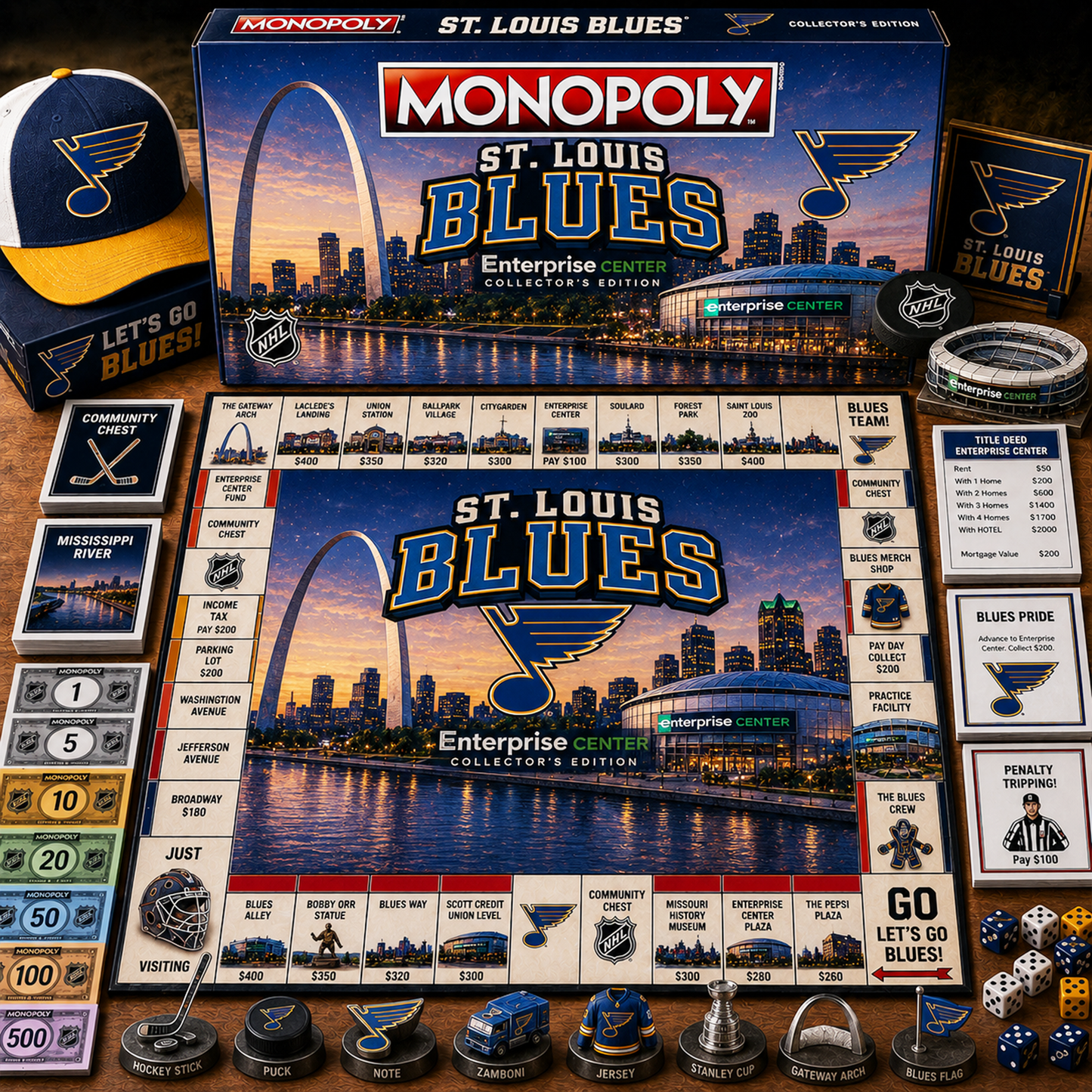 Premium NHL STL Legacy Monopoly Collector’s Edition Board Game V2 NMD 150826 TTV