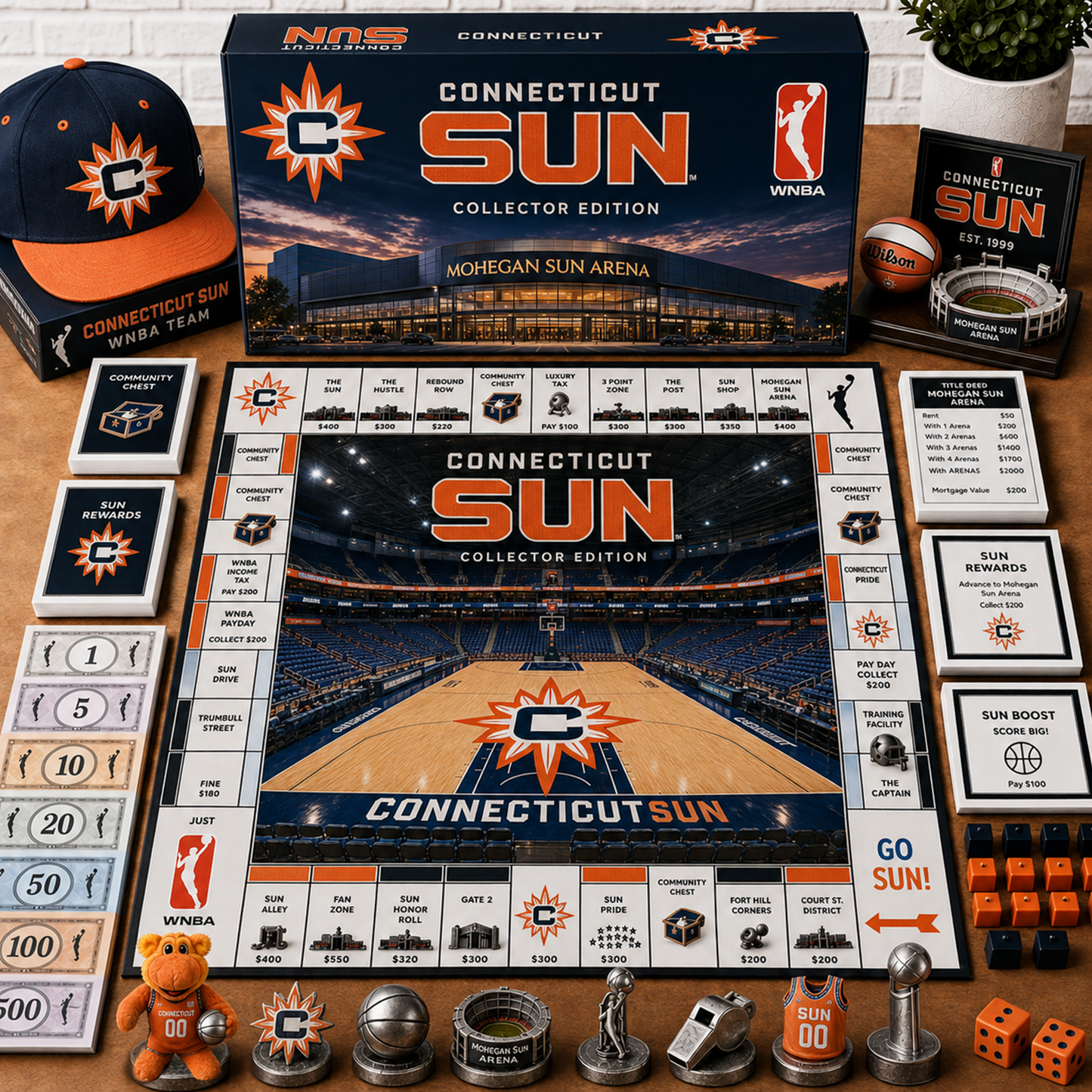 Premium WNBA CS Monopoly Collector’s Edition Board Game