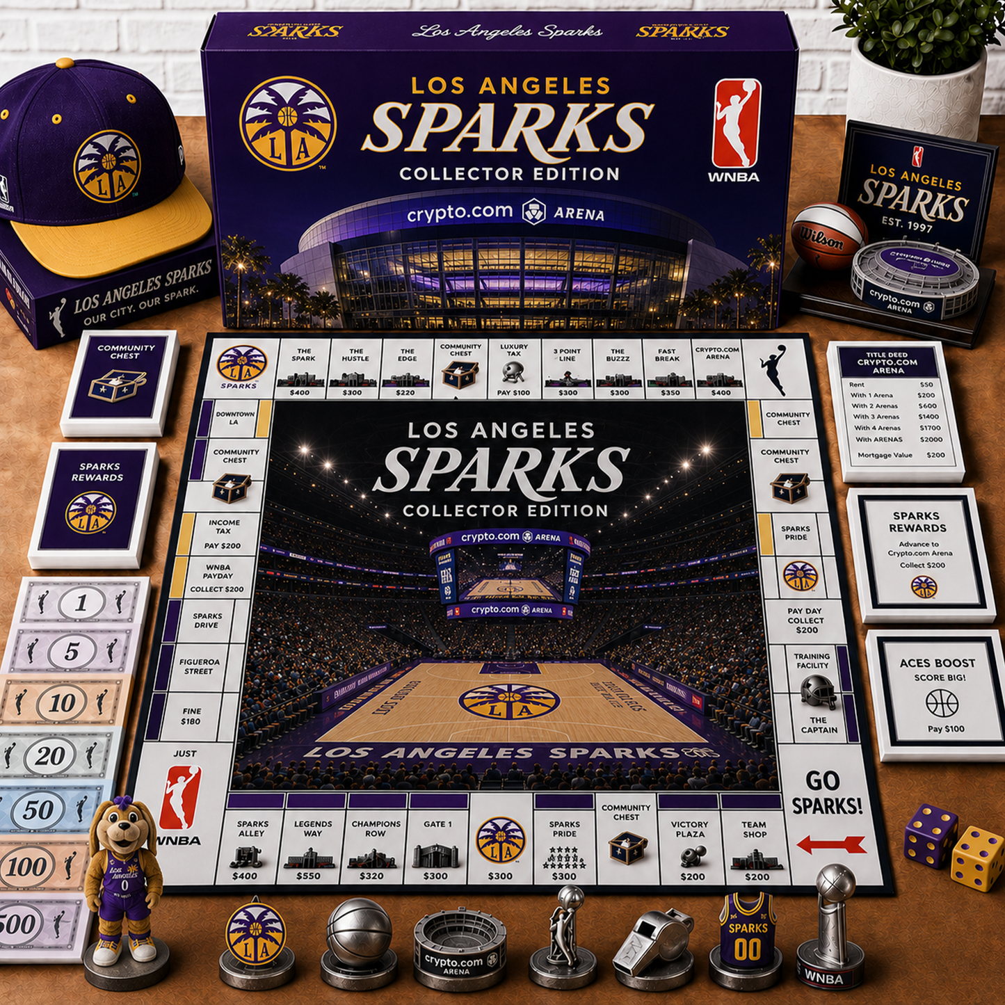Premium WNBA LAS Monopoly Collector’s Edition Board Game