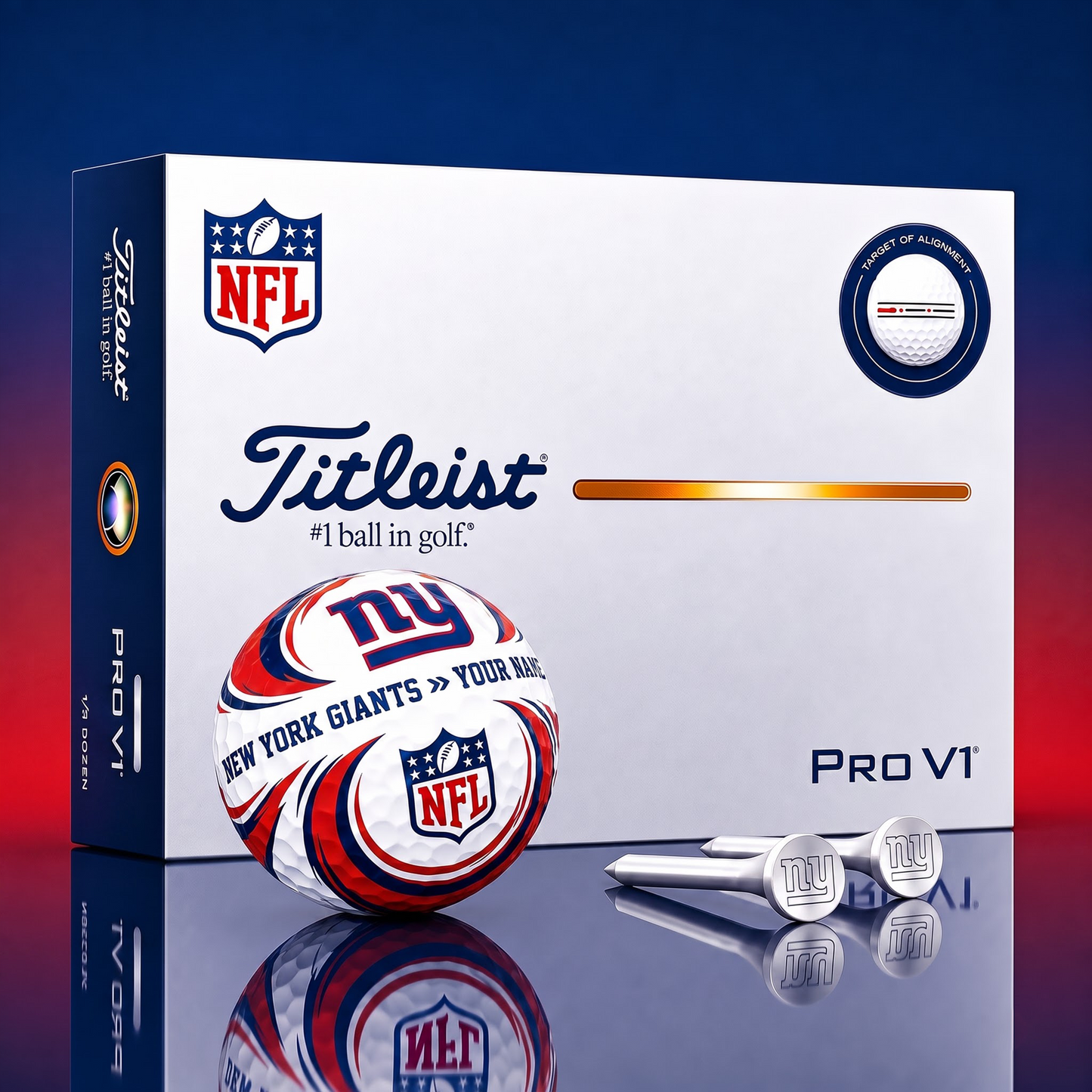 SIGNATURE NFL X NYG DELUXE PERSONALIZED GOLF BALL LIMITED EDITION V3