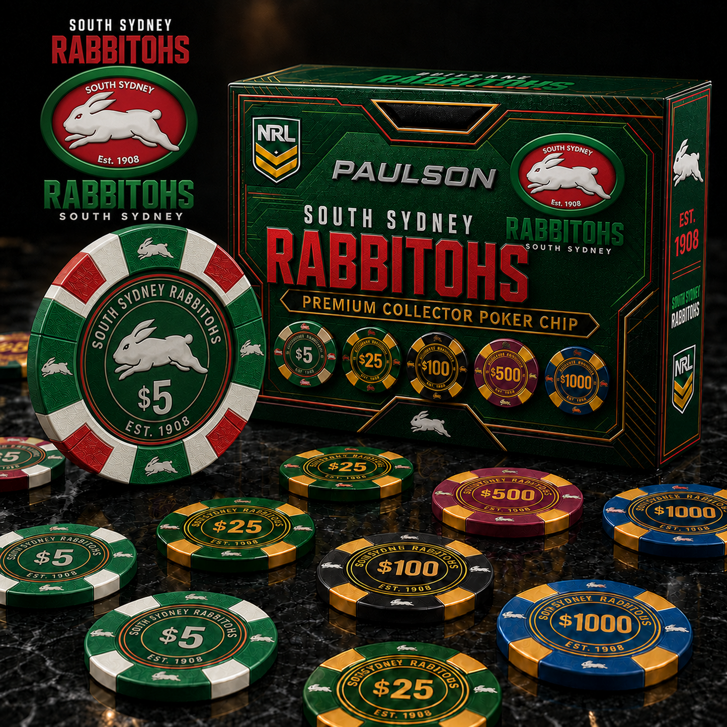 SOU X NRL Personalized Premium Poker Chip Gift