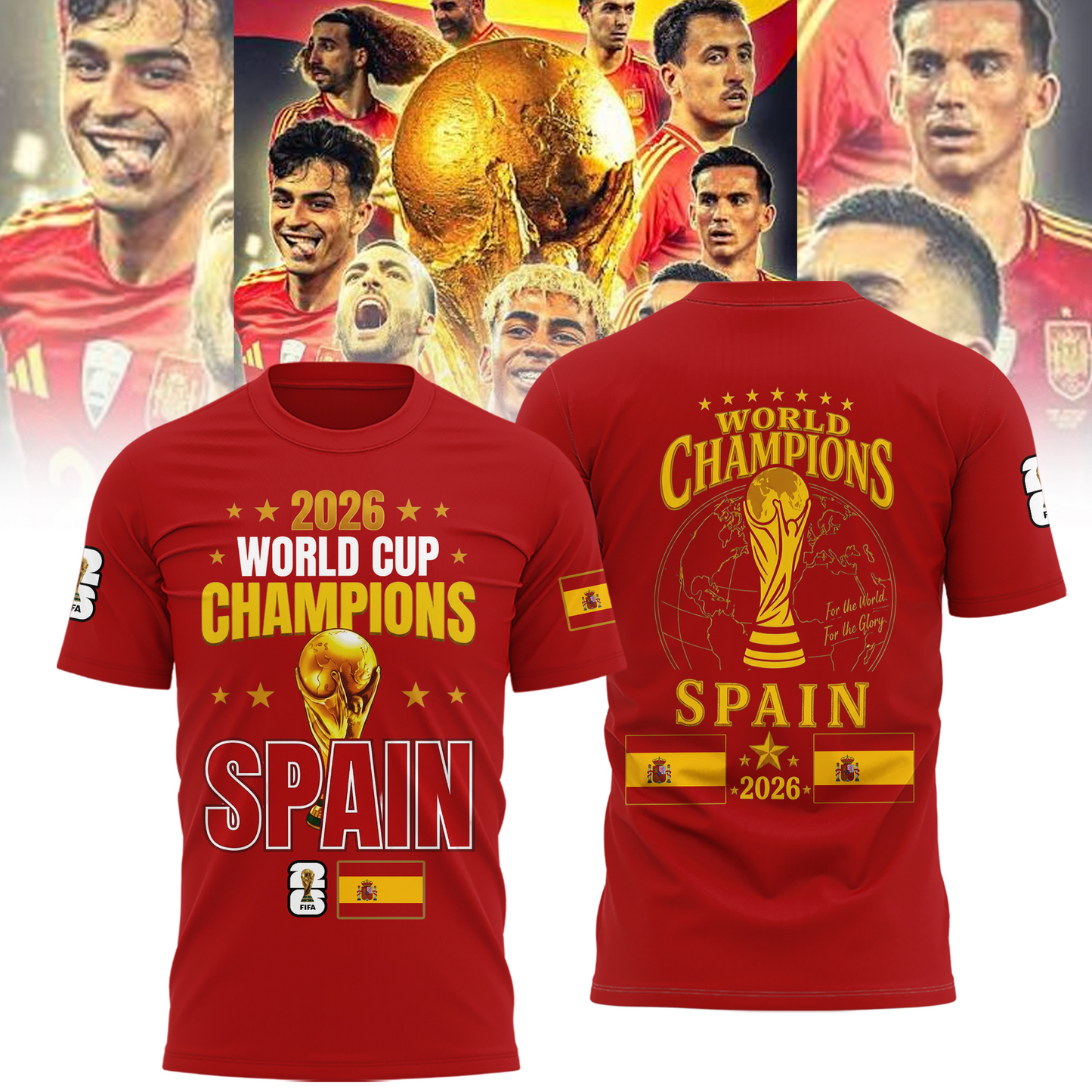 Spain National Football Team 2026 World Cup Champions V4 Shirt