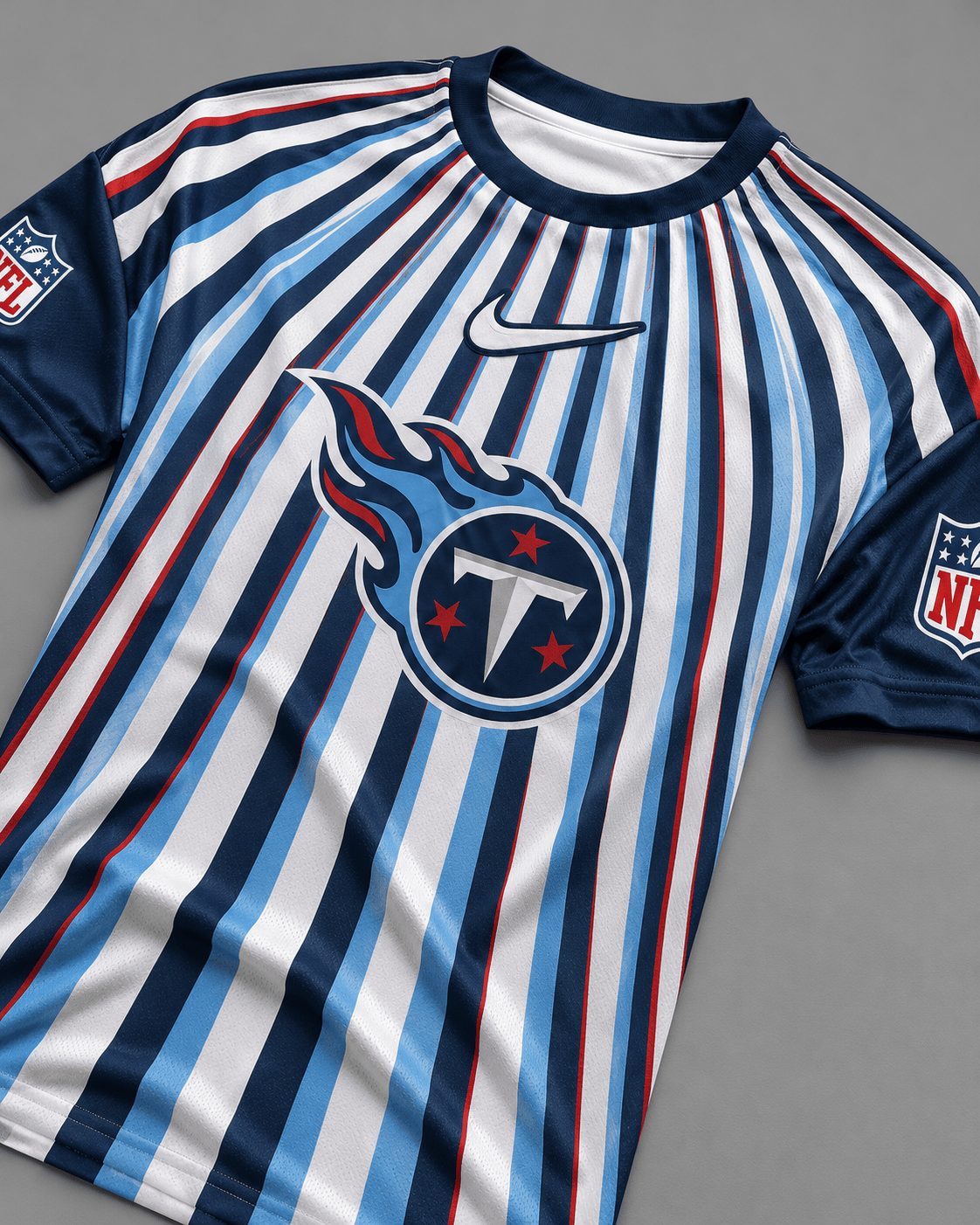 TT Premium NFL Men’s Athletic Vertical Stripe T-Shirt
