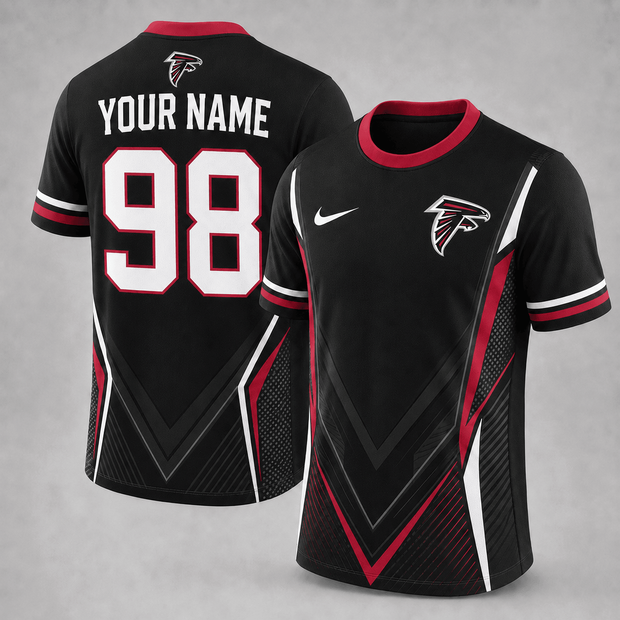 AF x NFL Custom Name Number Personalized Athletic T-Shirt