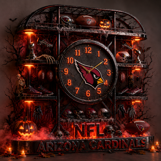 ARI X NFL Haunted Legacy Wall Clock – Halloween Limited Edition