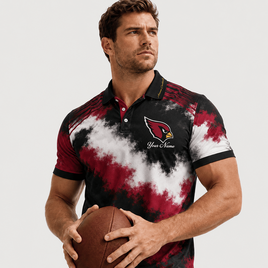 ARI X Premium NFL Premium Personalized Helmet Polo Shirt