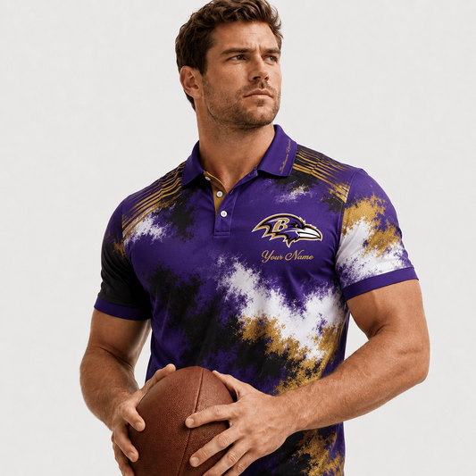 BAL X Premium NFL Premium Personalized Helmet Polo Shirt