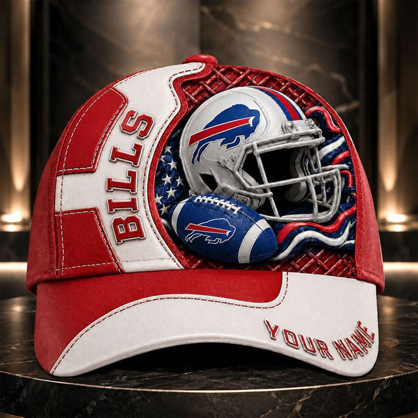 BB _NFL Legacy 3D Premium Leather Cap – Personalized Edition