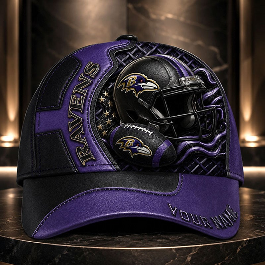 BR _NFL Legacy 3D Premium Leather Cap – Personalized Edition