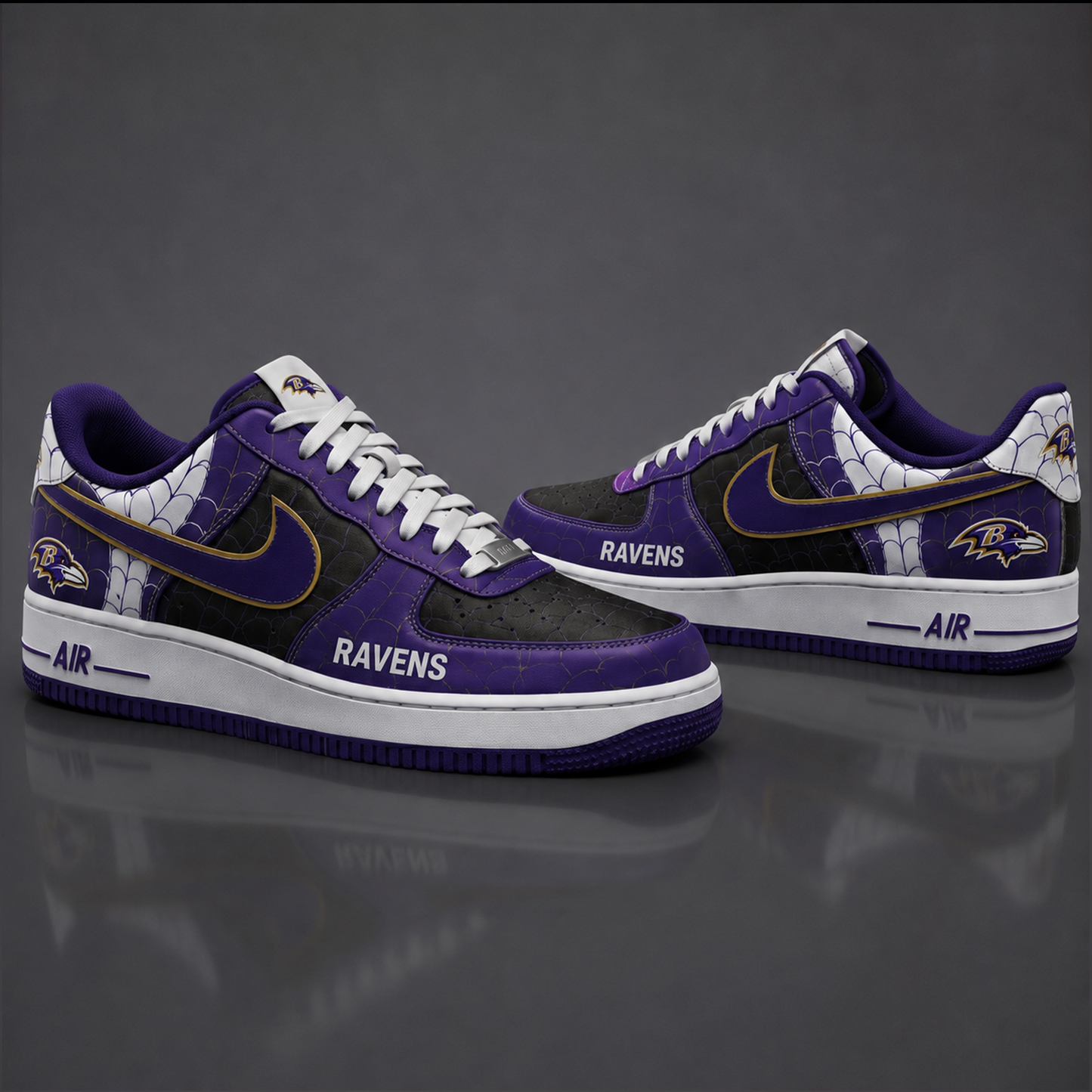 BR NFL x Spider Premium AF1 Sneakers Limited Edition Gift for Football Fans