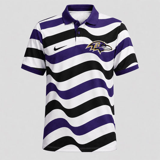 BR Premium NFL Custom Striped Athletic Polo Shirt