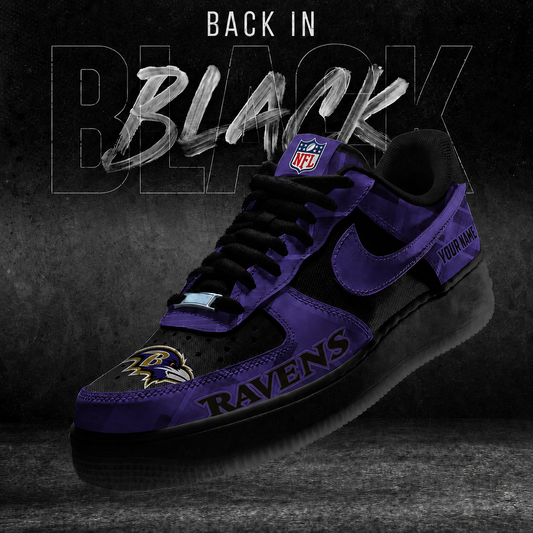 BR x NFL Back In Black V2 AF1 Sneakers  270626
