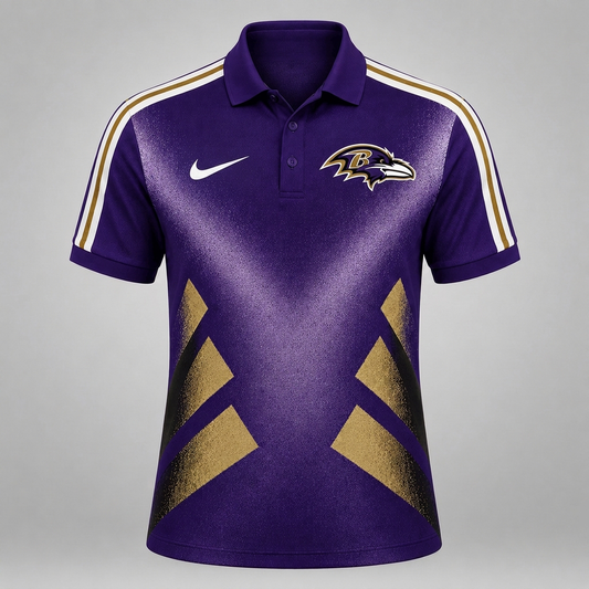 BR x Premium NFL Sports Fan Geometric Pattern Polo Shirt