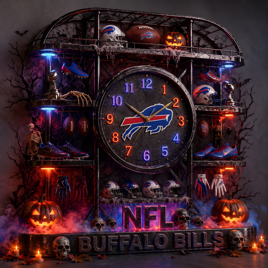 BUF X NFL Haunted Legacy Wall Clock – Halloween Limited Edition