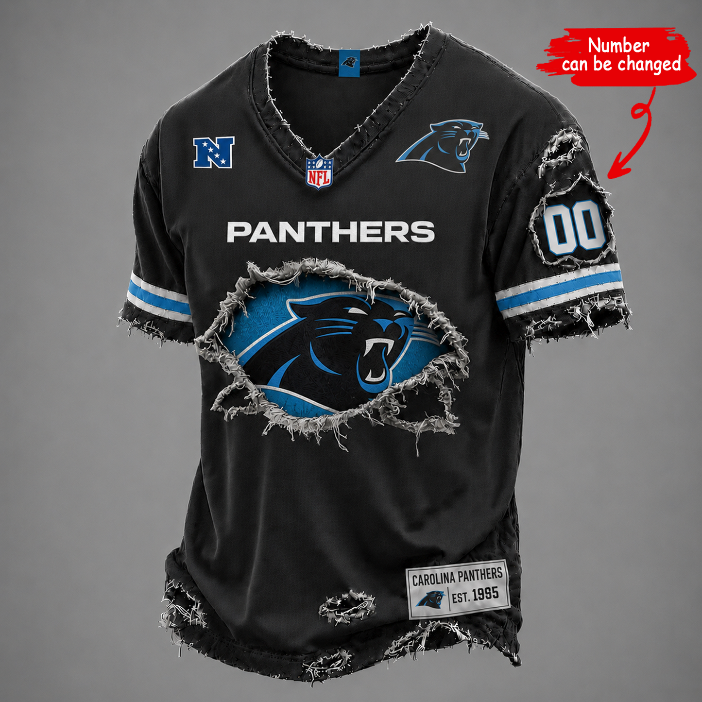CAR x NFL LUXURY V-Neck T-Shirt V2 1506
